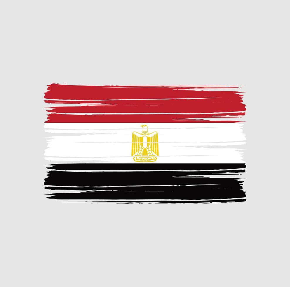 Ägypten Flaggenpinsel vektor