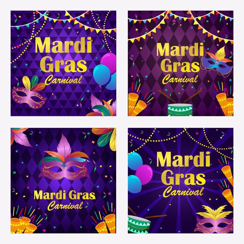 Mardi gras mask banner vektor