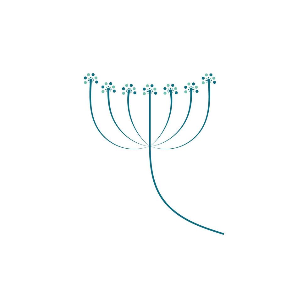 maskros blomma logotyp vektor mall ikon bakgrund