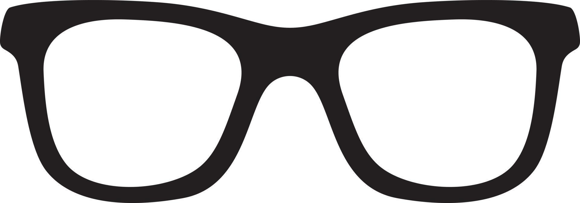 glasögon svart ikon vektor design