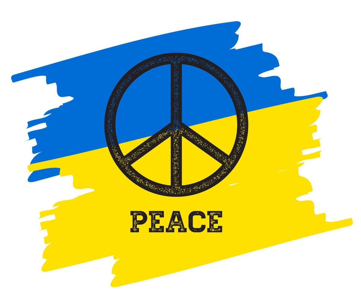 Frieden, Ukraine-Flaggenkonzept-Vektorillustration vektor