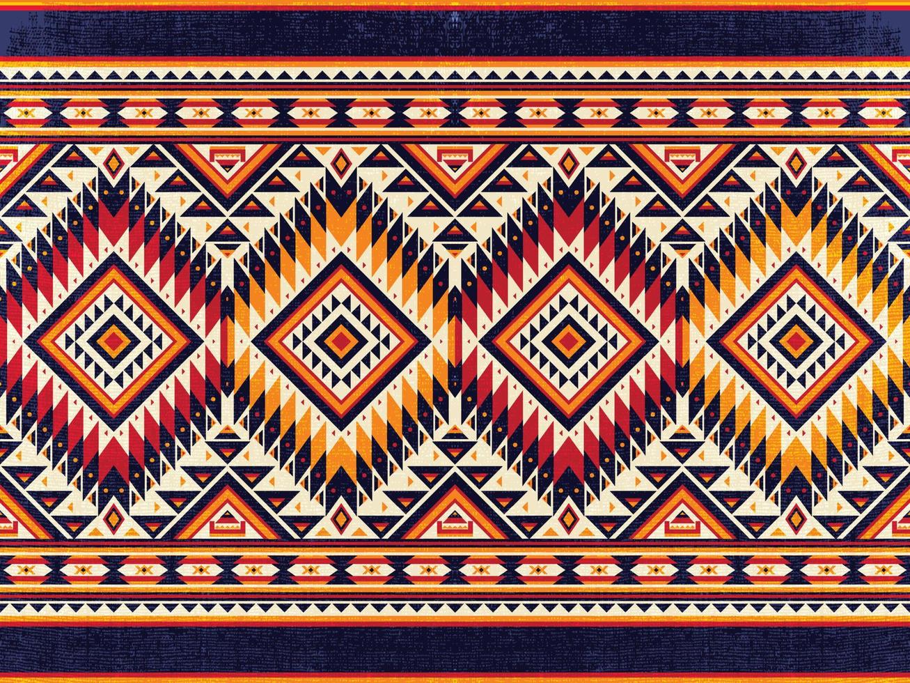 geometrisches ethnisches Muster nahtlose Farbe orientalisch. nahtloses Muster. design für stoff, vorhang, hintergrund, teppich, tapeten, kleidung, verpackung, batik, stoff, vektorillustration vektor