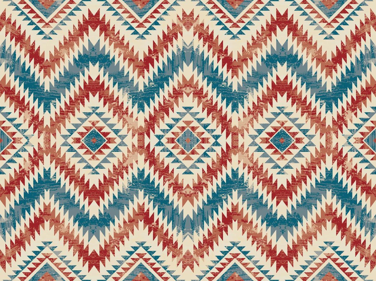 geometrisches ethnisches Muster nahtlose Farbe orientalisch. nahtloses Muster. design für stoff, vorhang, hintergrund, teppich, tapeten, kleidung, verpackung, batik, stoff, vektorillustration vektor