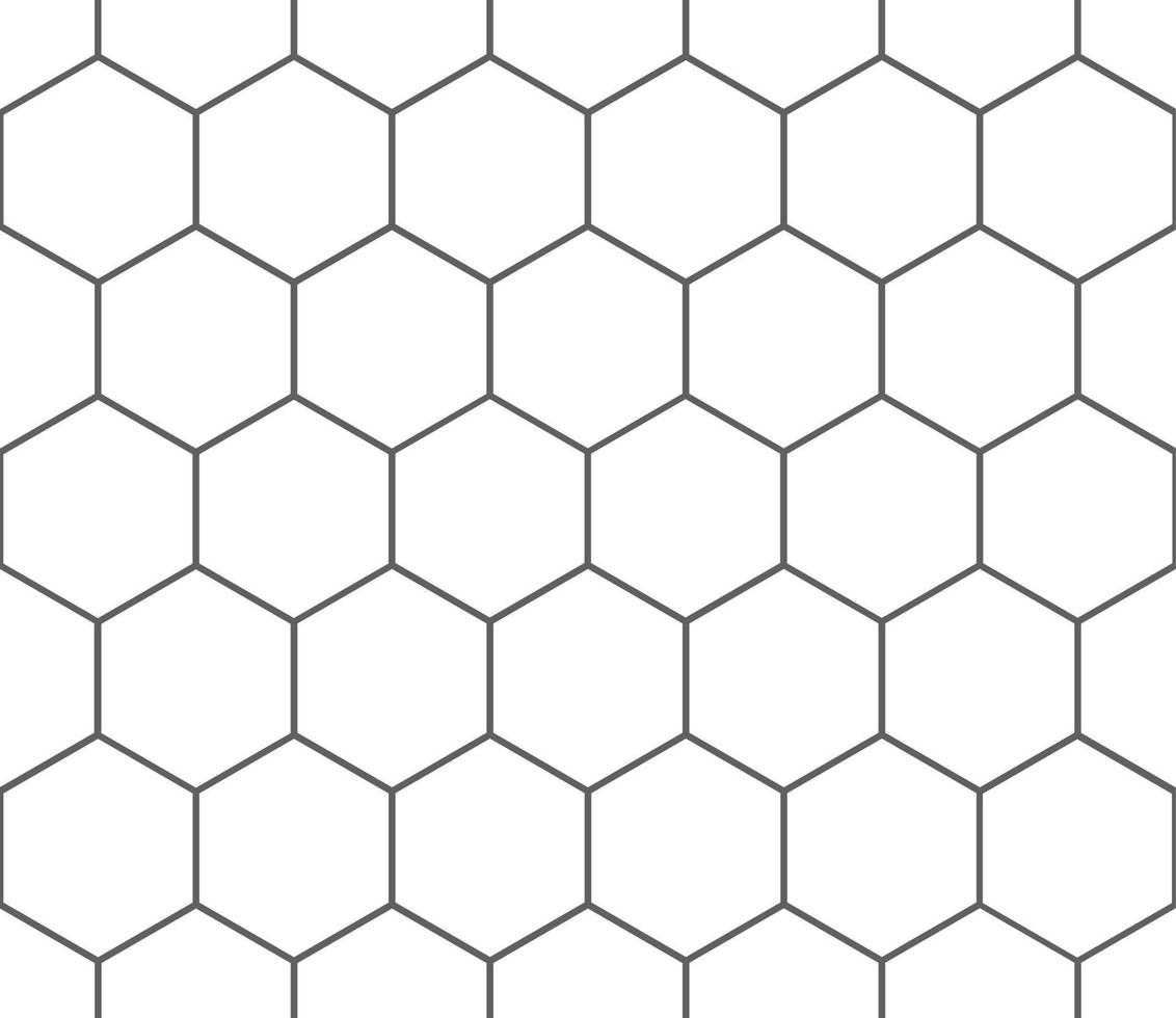 bee honungskaka seamless mönster, konst honung konsistens. svart och vitt hexagonmönster av honeycomb. vektor