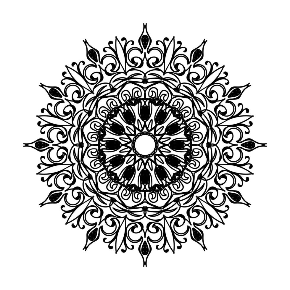 handgezeichnetes Mandala. dekoration in ethnischer orientalischer gekritzelverzierung. vektor