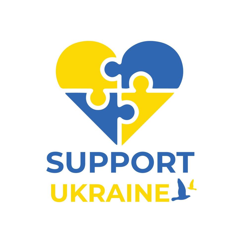 stödja ukrainska vektordesign vektor