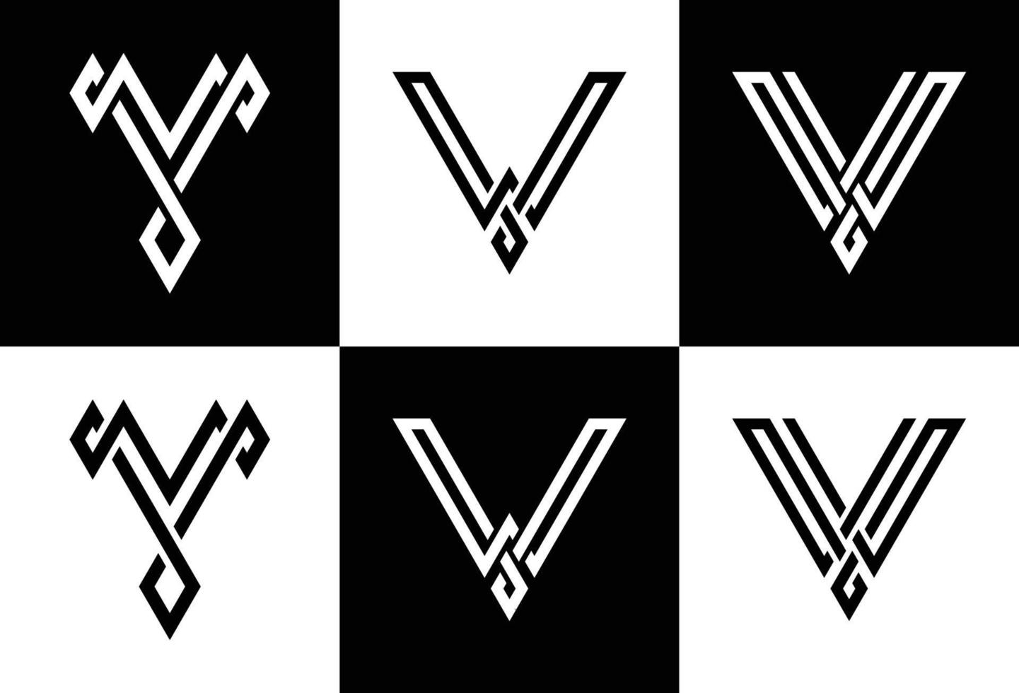 Satz kreatives Monogramm-Logo-Design vektor