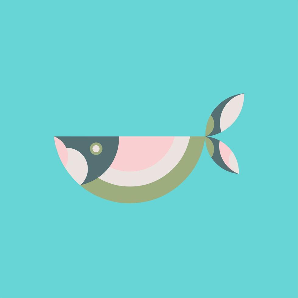 konstnärlig fisk vektorillustration vektor