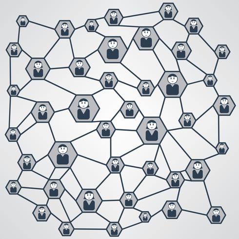 Affärsnätverk vektor illustration