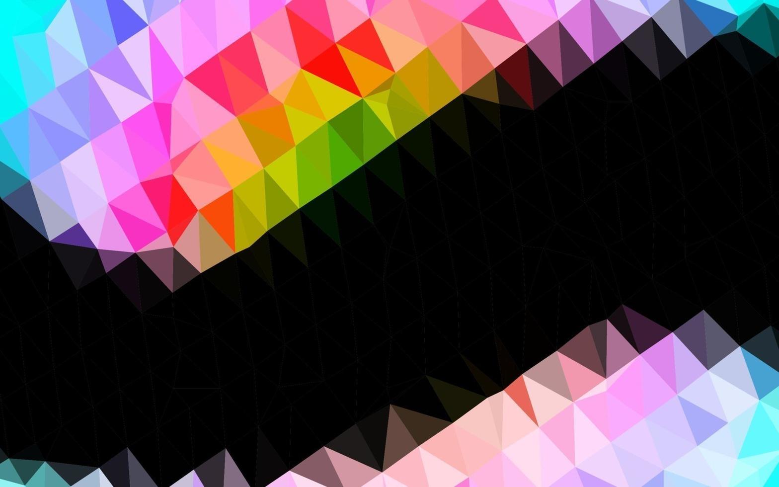 helles Mehrfarben-, Regenbogen-Vektor-Low-Poly-Layout. vektor