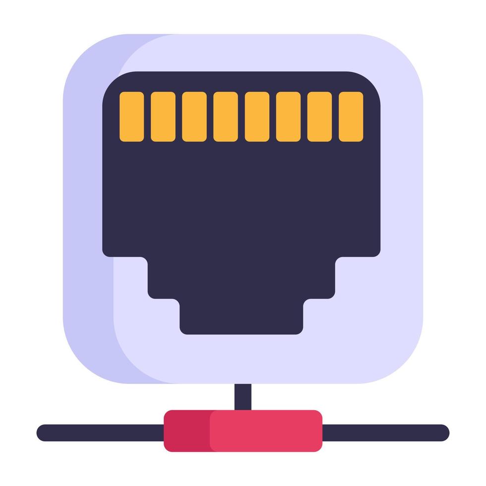 Shared Port, flaches Symbol des Ethernet-Netzwerks vektor