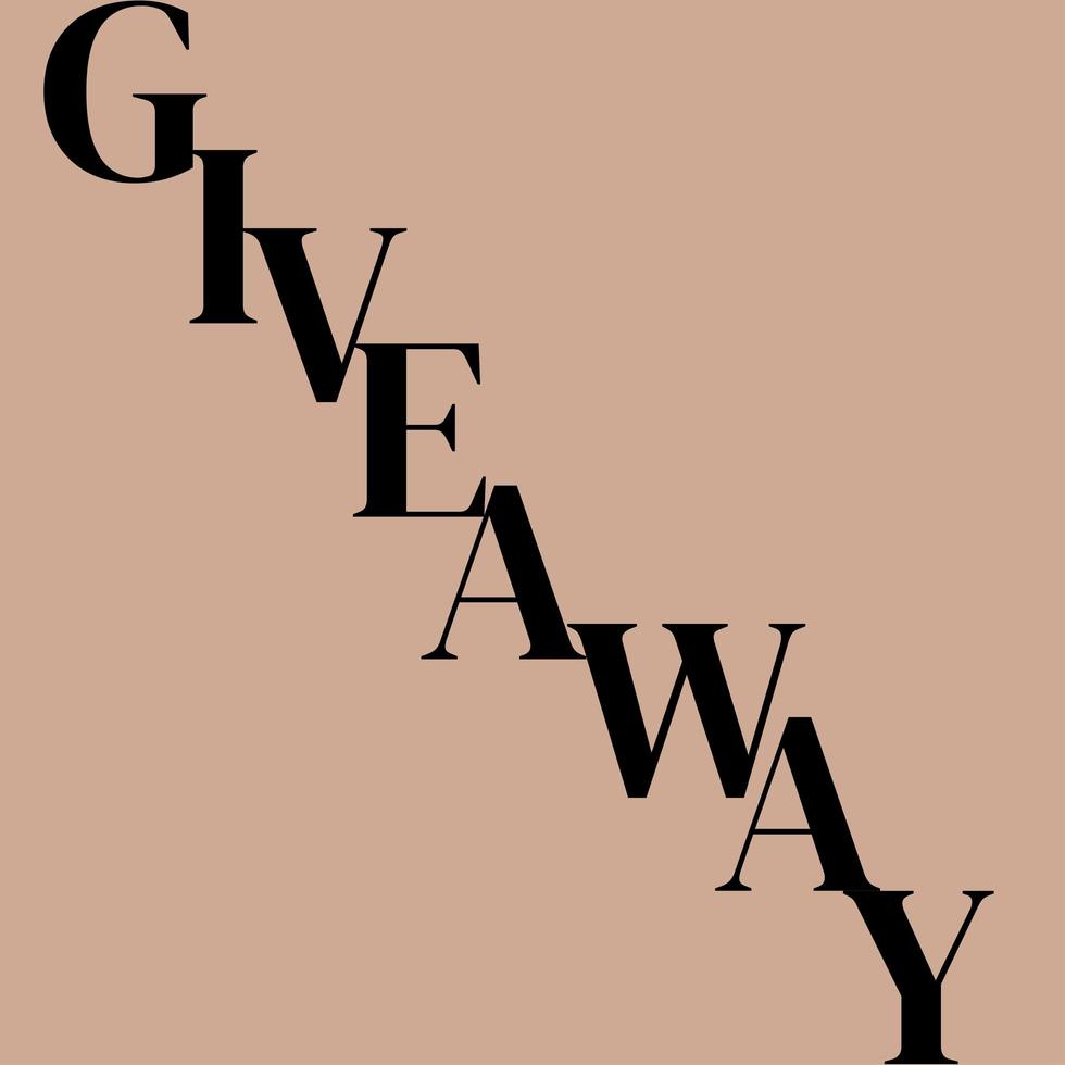 giveaway banner. inläggsmall. vinna en prisutdelning. vektor design illustration