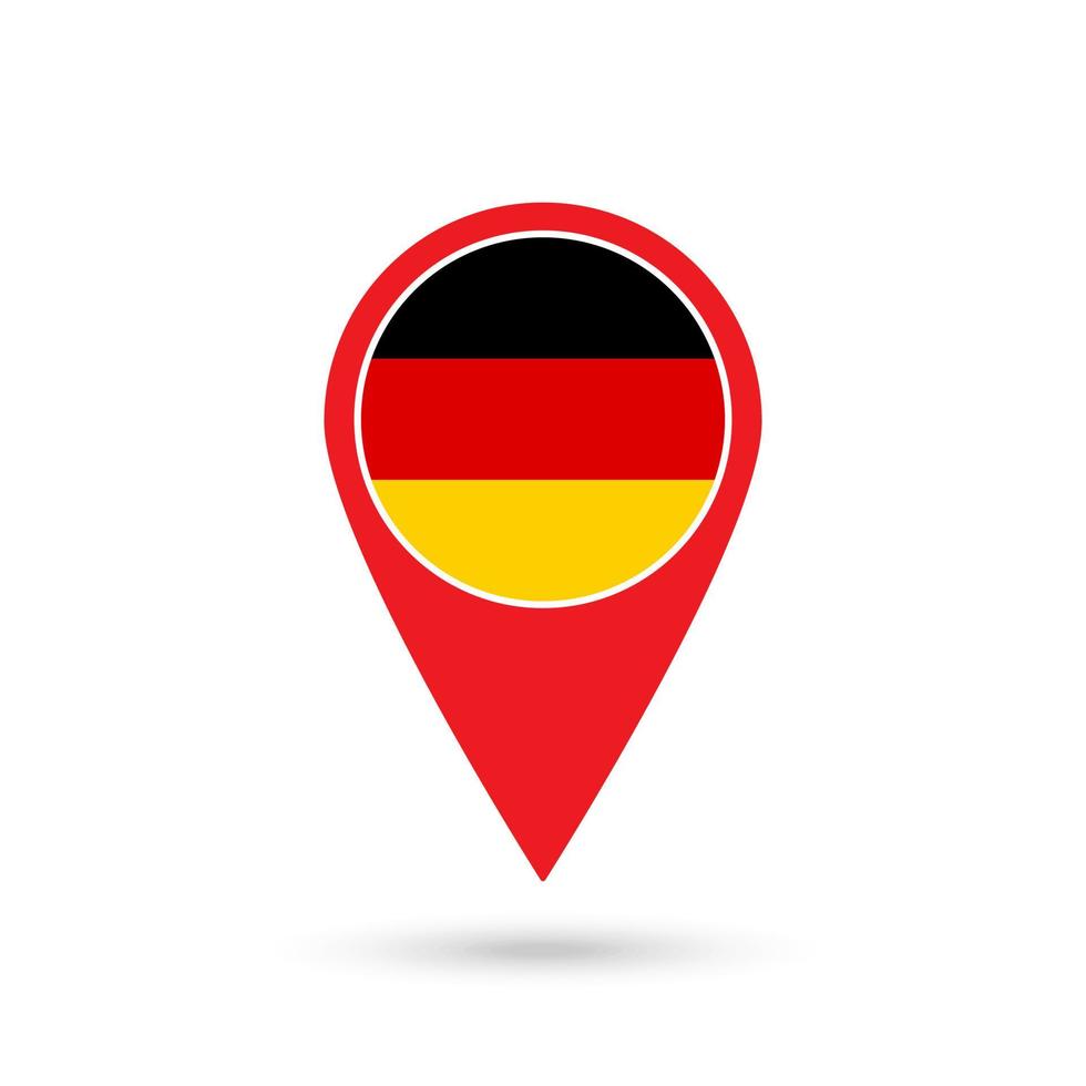 kartpekare med kontry Tyskland. tyska flaggan. vektor illustration.