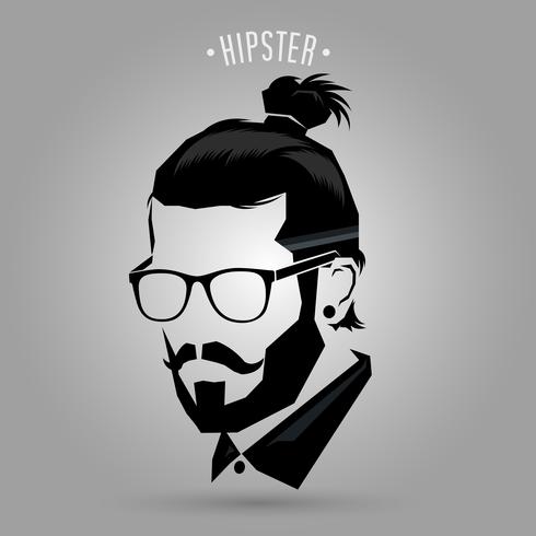 Hipster män stil 03 vektor