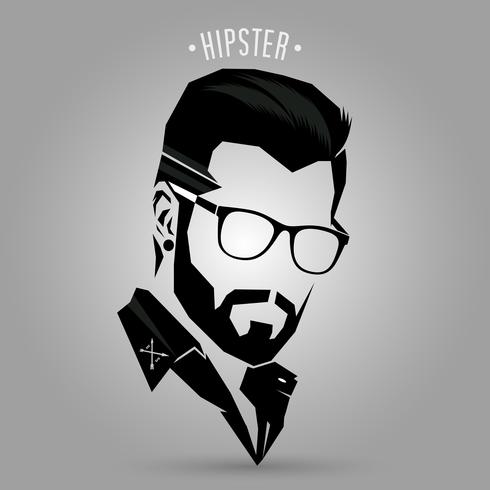 Hipster hårstil 05 vektor