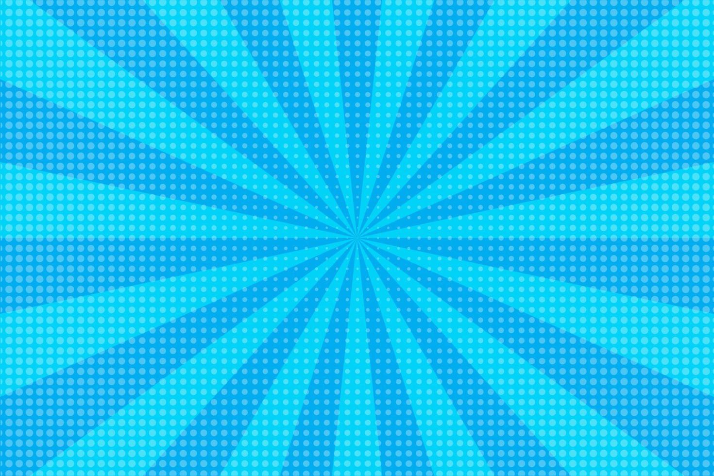 platt blå komisk stil bakgrund med halvton vektor