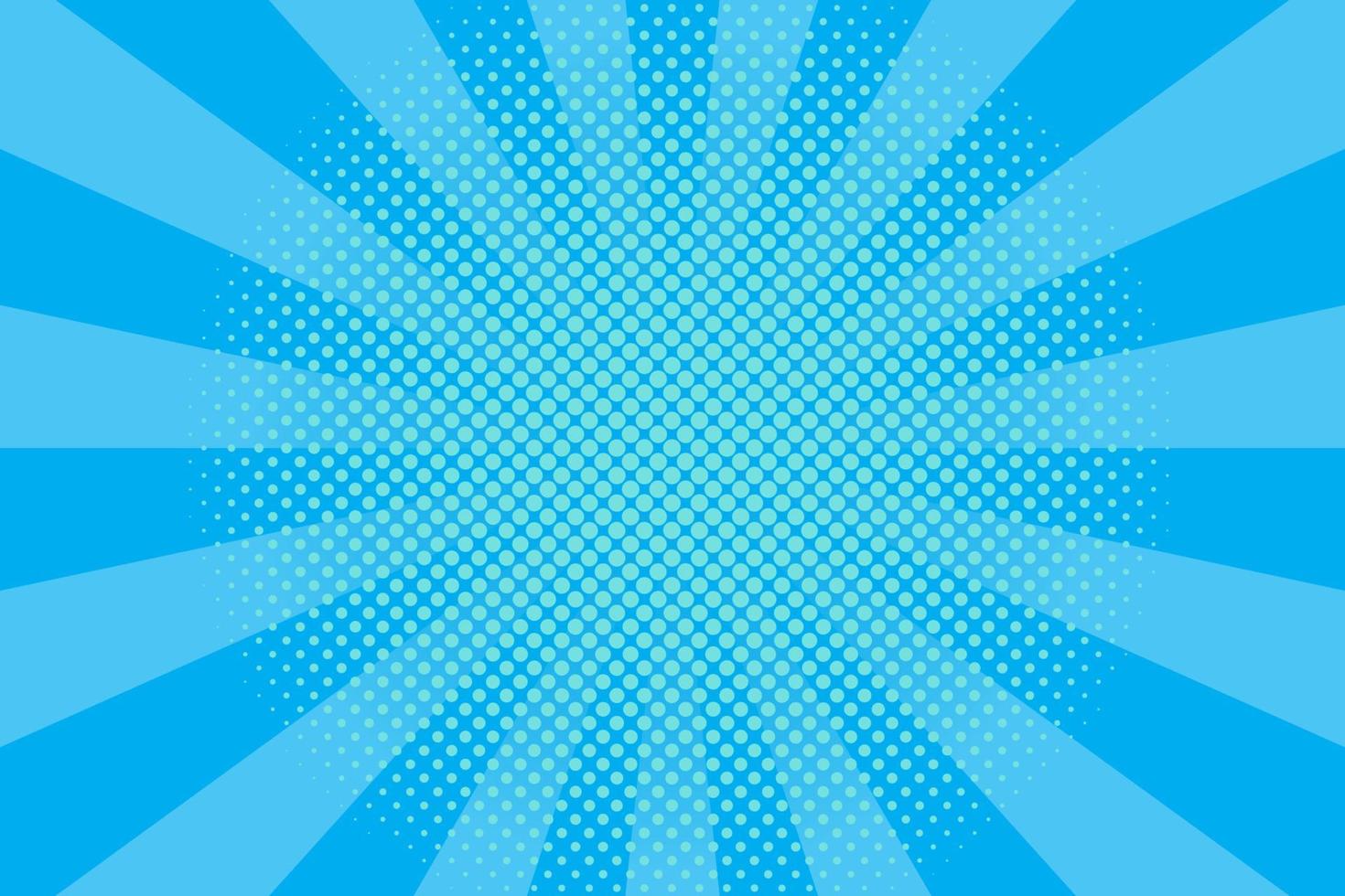 platt blå komisk stil bakgrund med halvton vektor