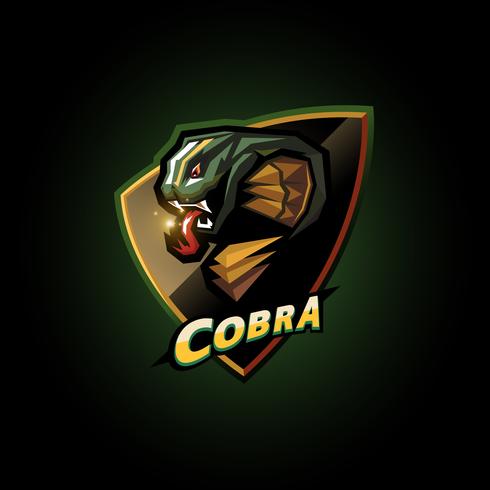 cobra huvud emblem vektor