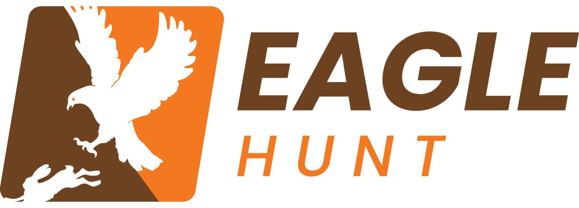 eagle hunt logotyp design gratis vektor