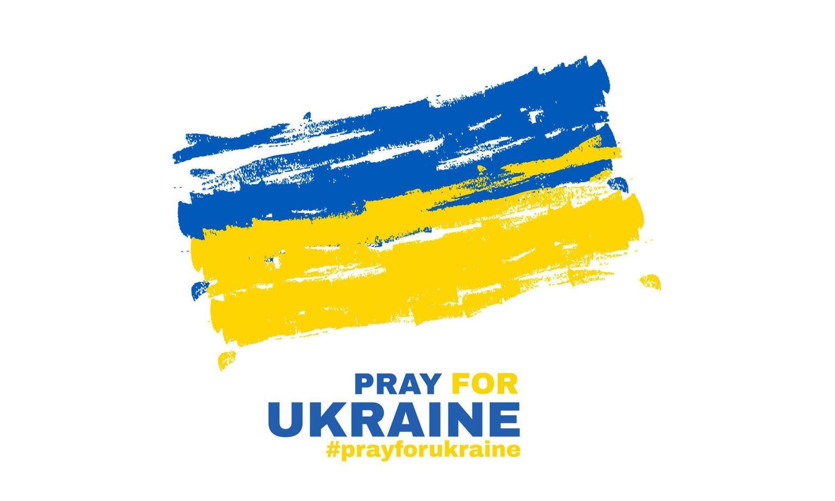 Vektor kreative handgemalte Bürste Flagge Ukraine Land