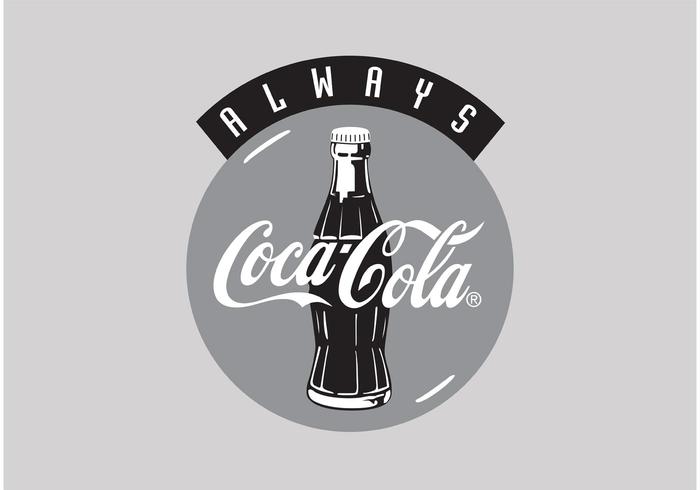 Coca-Cola Schwarz-Weiß-Logo vektor