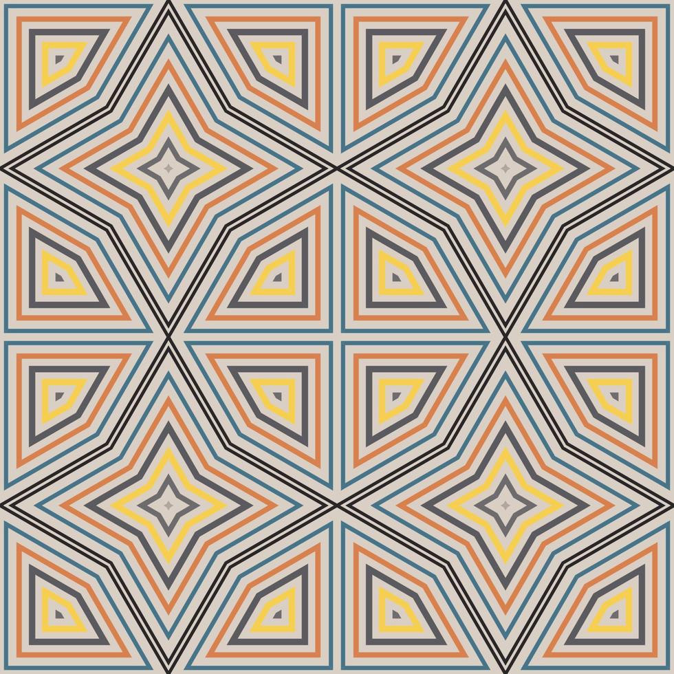 abstrakt fantasy tunn linje hexagon, triangel geometriska sömlösa mönster. kreativ mosaik, kakel bakgrund. vektor