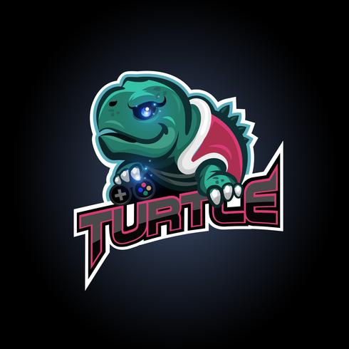 Schildkröte-Esport-Logo vektor