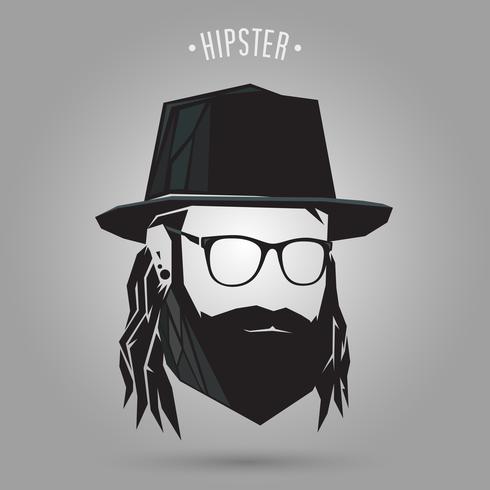 hipster lång frisyr vektor