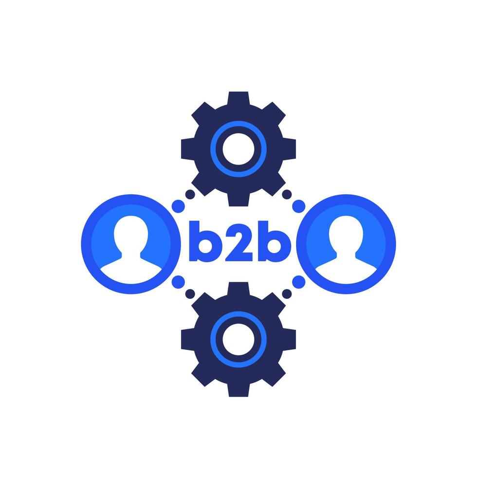 b2b-Symbol, Business-to-Business-Vektor vektor