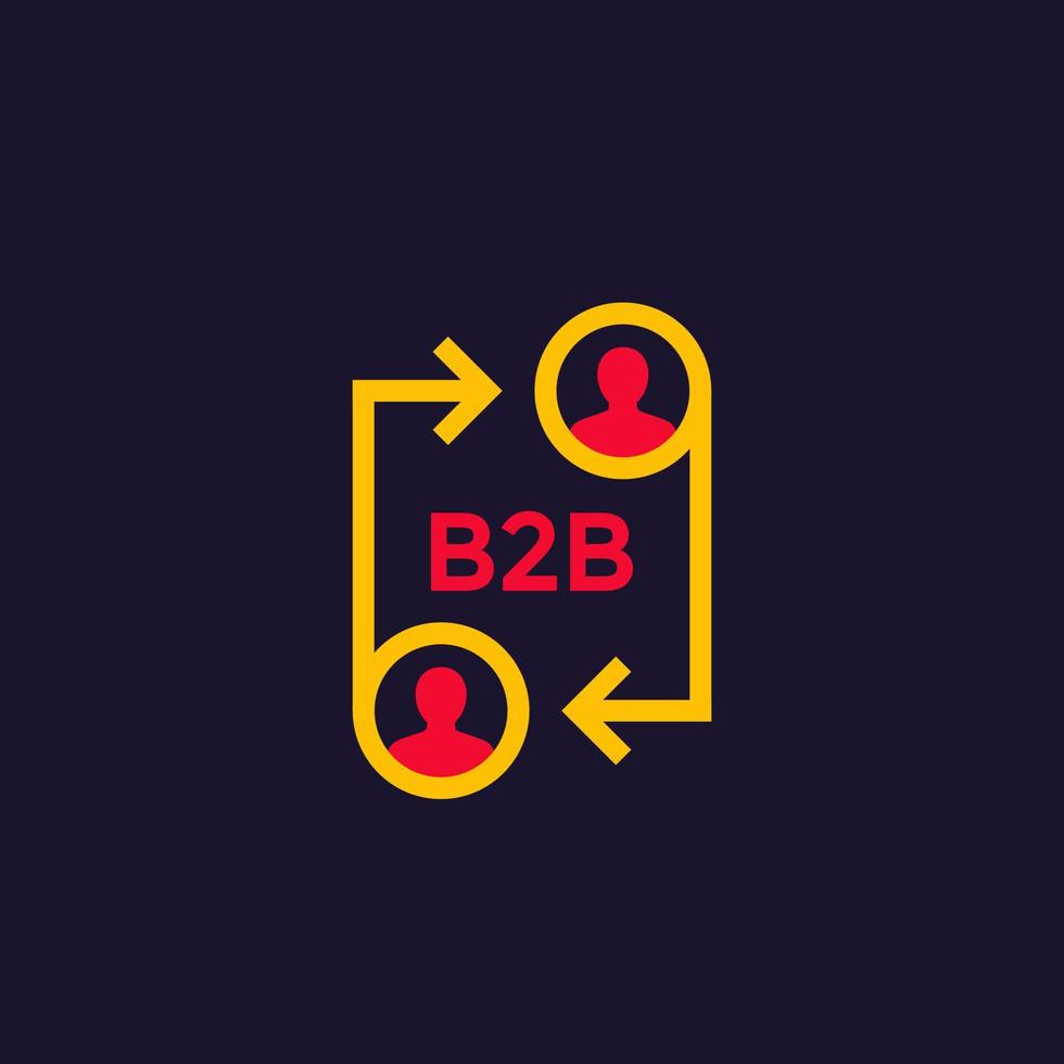 b2b marknadsföring, affärsidé, vektor