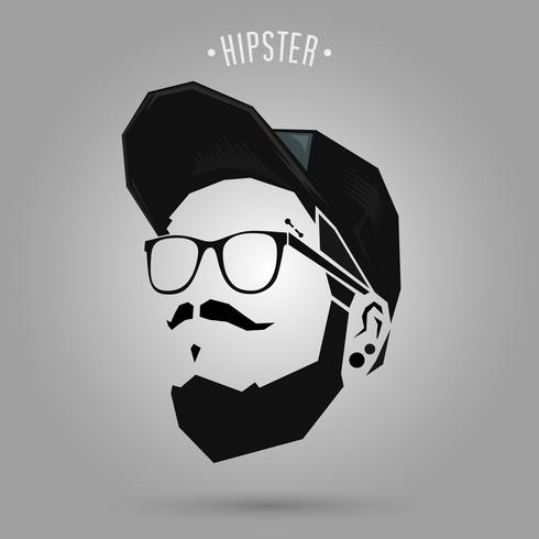 hipster punk klädhatt vektor