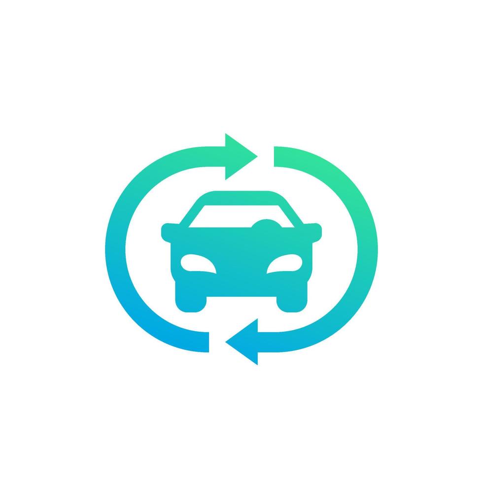 Carsharing-Service-Symbol, Vektor-Logo-Element vektor
