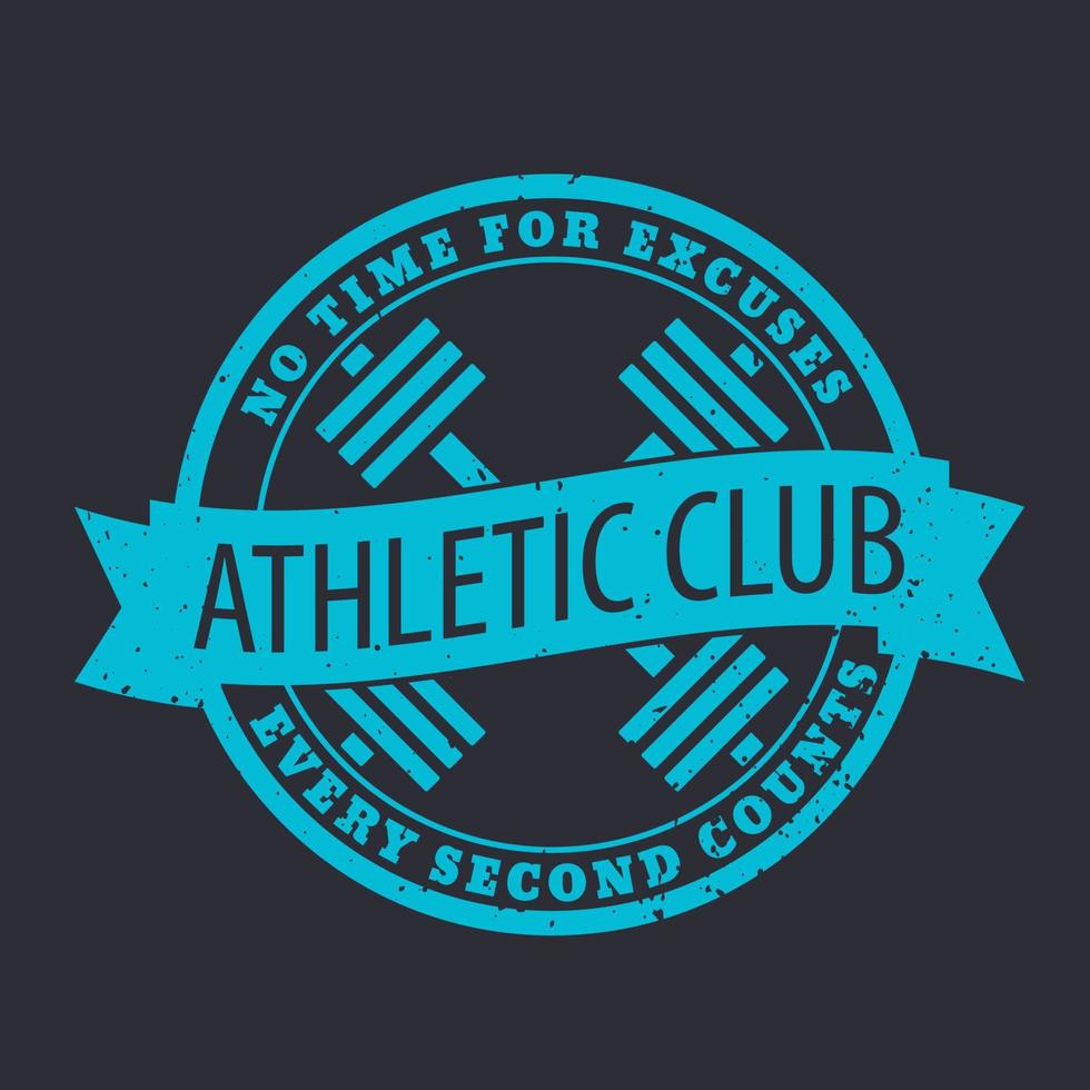 atletisk klubb runt emblem, logotyp, märke vektor