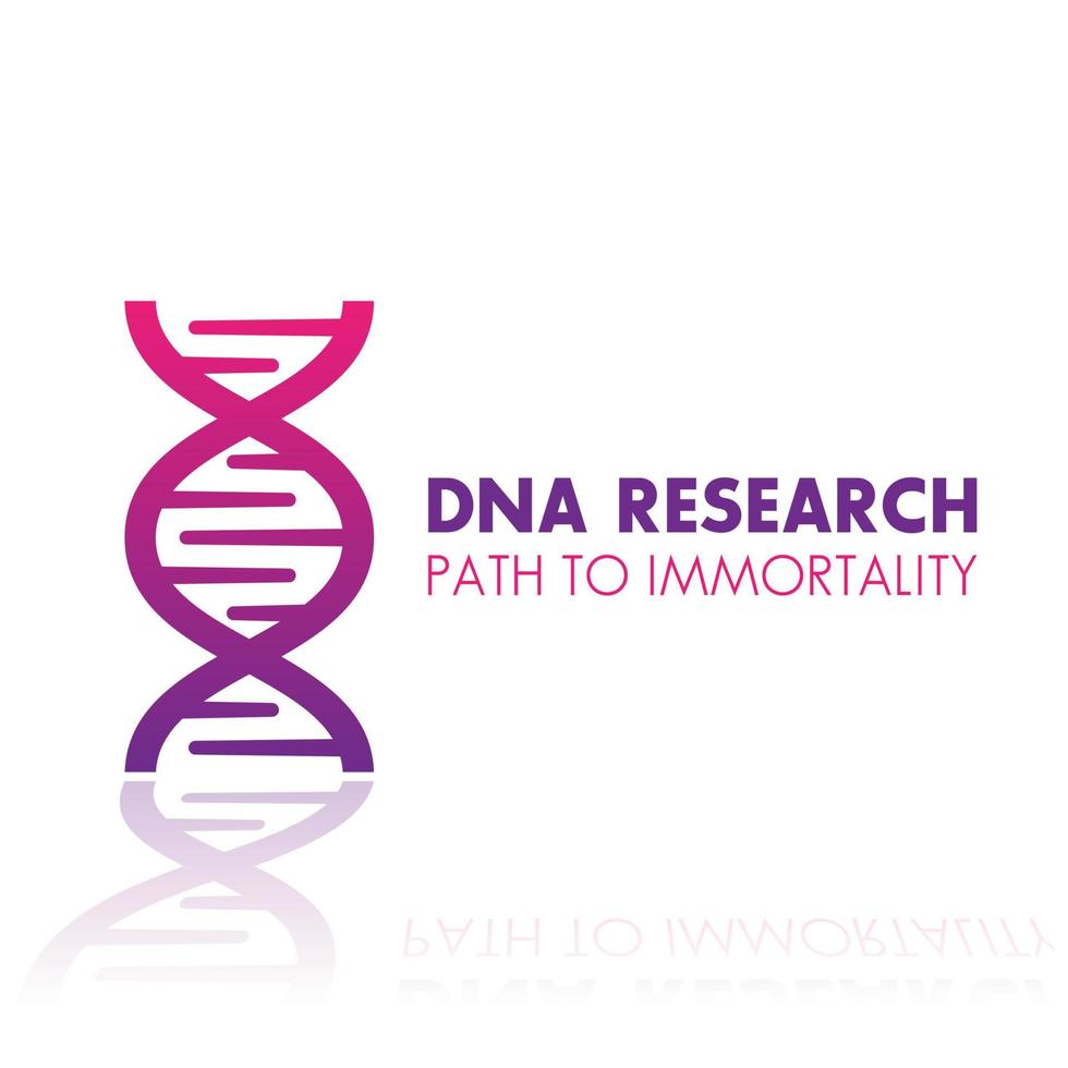 DNA-kedja, genforskning logotyp element, ikon över vita vektor