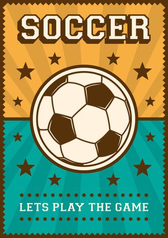 Fotbollsport Sport Retro Pop Art Poster Signage vektor