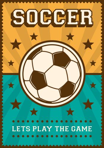 Fußball Fußball Sport Retro Pop Art Poster Beschilderung vektor