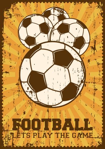 Fußball Fußball Sport Retro Pop Art Poster Beschilderung vektor