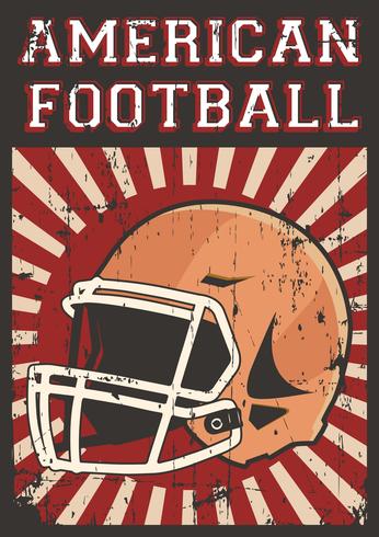 Amerikansk fotboll Rugby Sport Retro Pop Art Poster Signage vektor