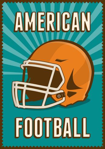 American Football Rugby Sport Retro Pop Art Poster Beschilderung vektor