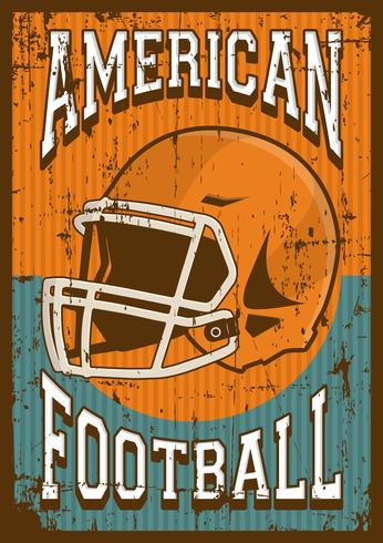 American Football Rugby Sport Retro Pop Art Poster Beschilderung vektor