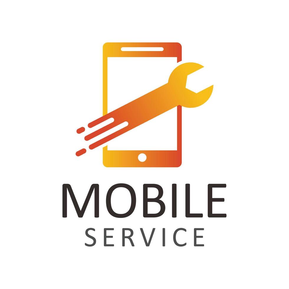 Mobile Service-Vektor-Logo-Vorlage vektor