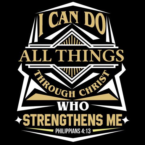 Ich kann alles durch Christus tun, der mich stärkt vektor