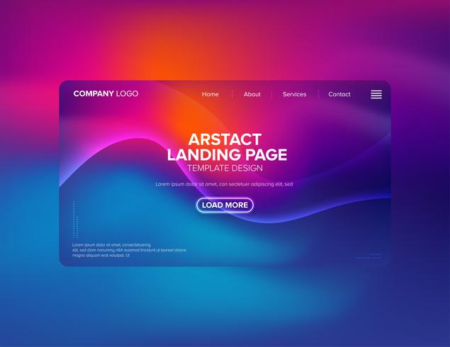 Landing Page Template Design vektor