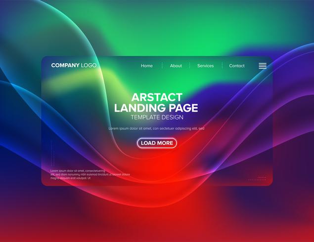 Landing Page Template Design vektor