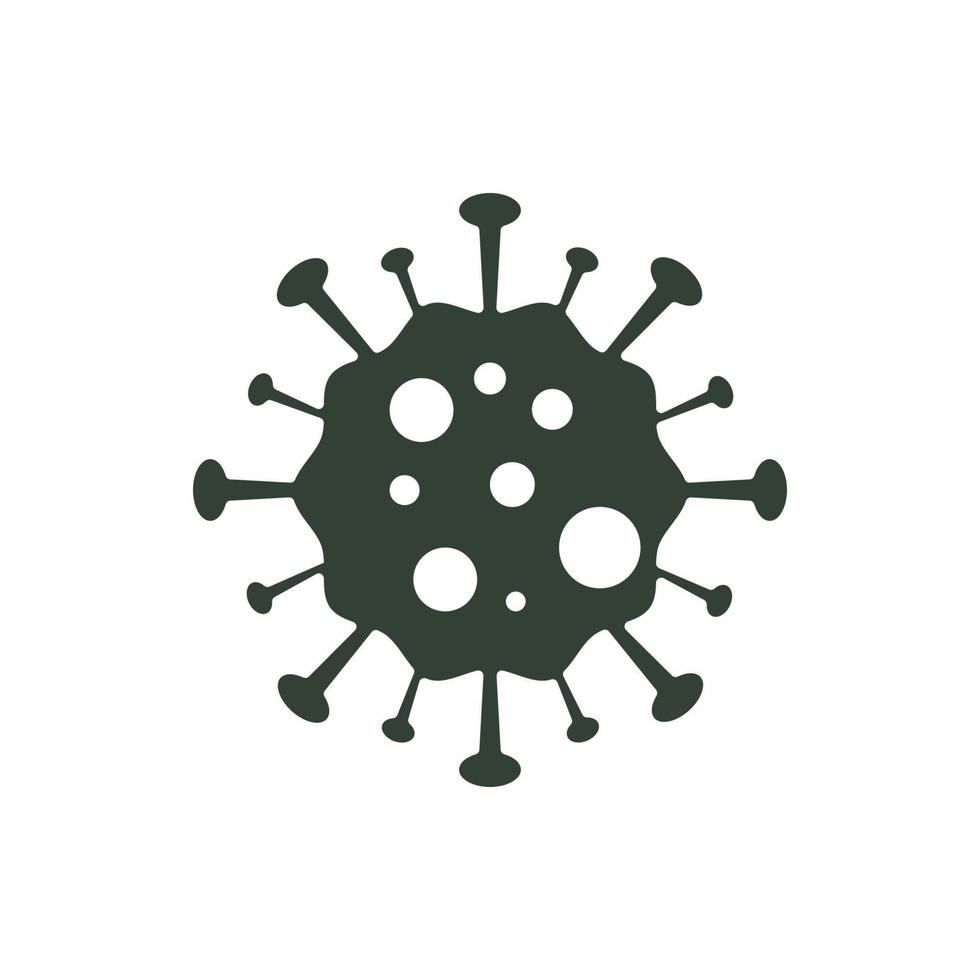 Symbolvektor für Covid-19-Virusbakterien. gefährliches Corona-Virus-Symbol. isoliert, einfach vektor