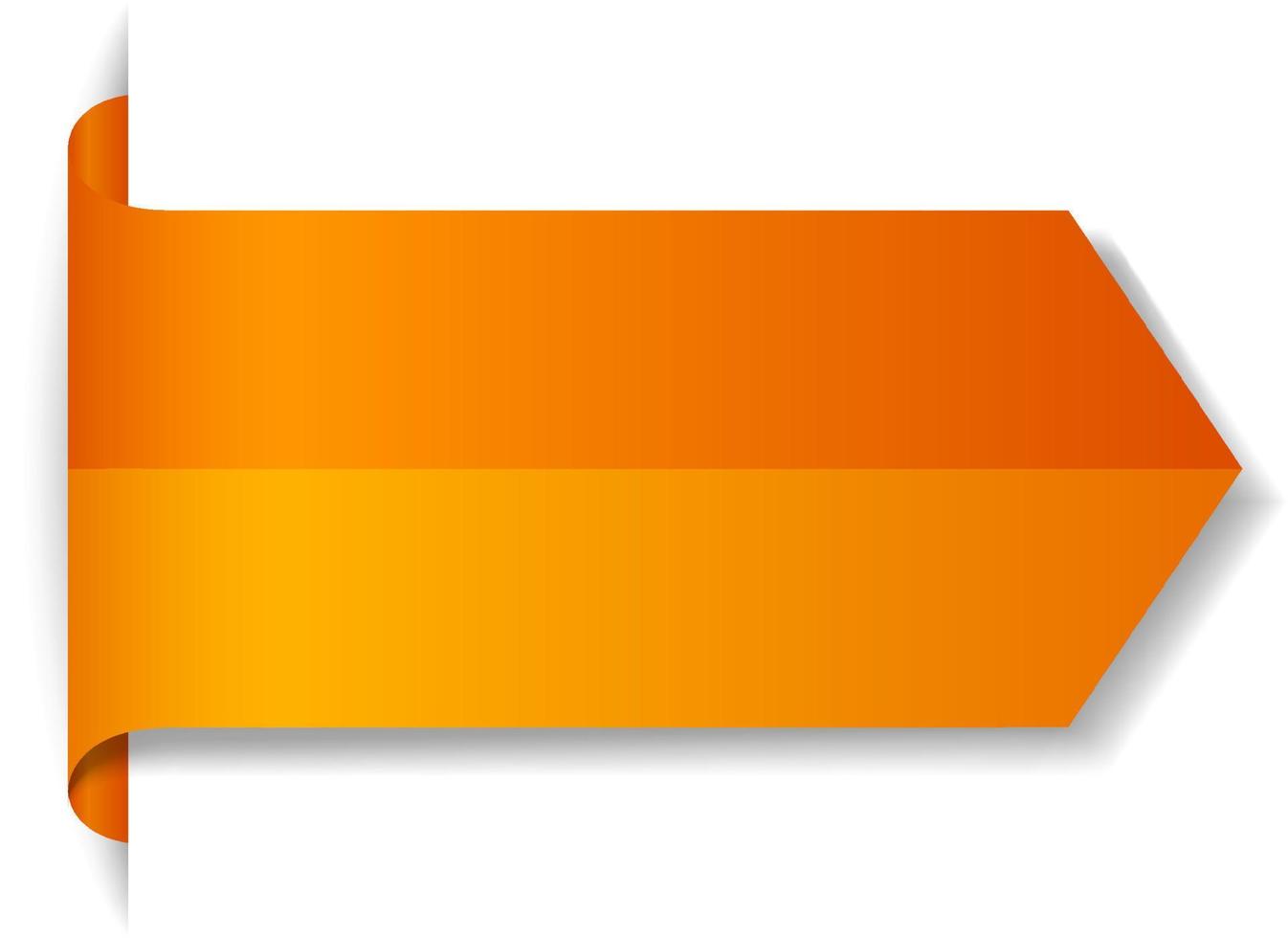 orange banner design på vit bakgrund vektor