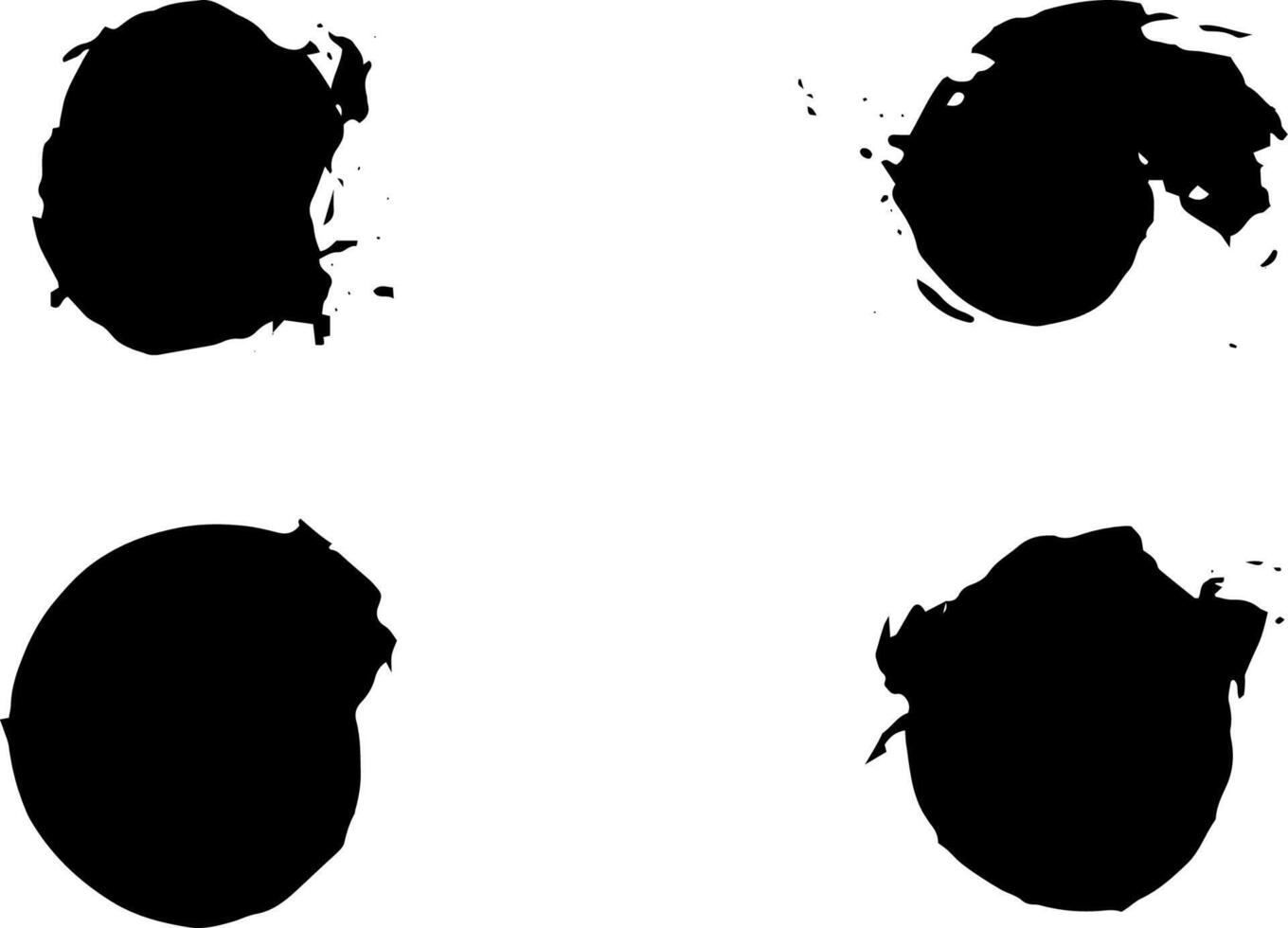 svart fläck splatter cirkel vektorillustration isolerad på vit bakgrund vektor