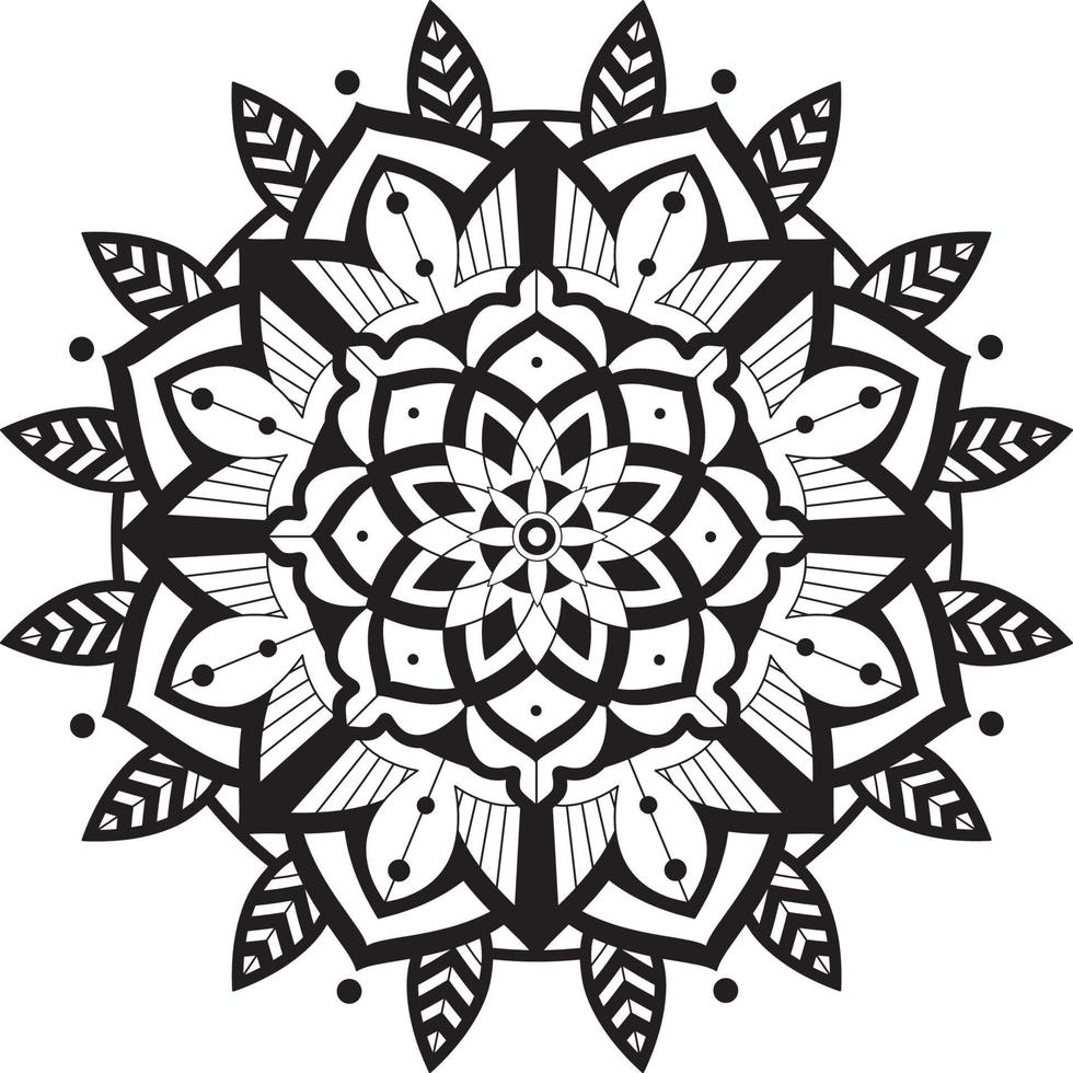 Vintage-Mandala mit dünnen Linien vektor