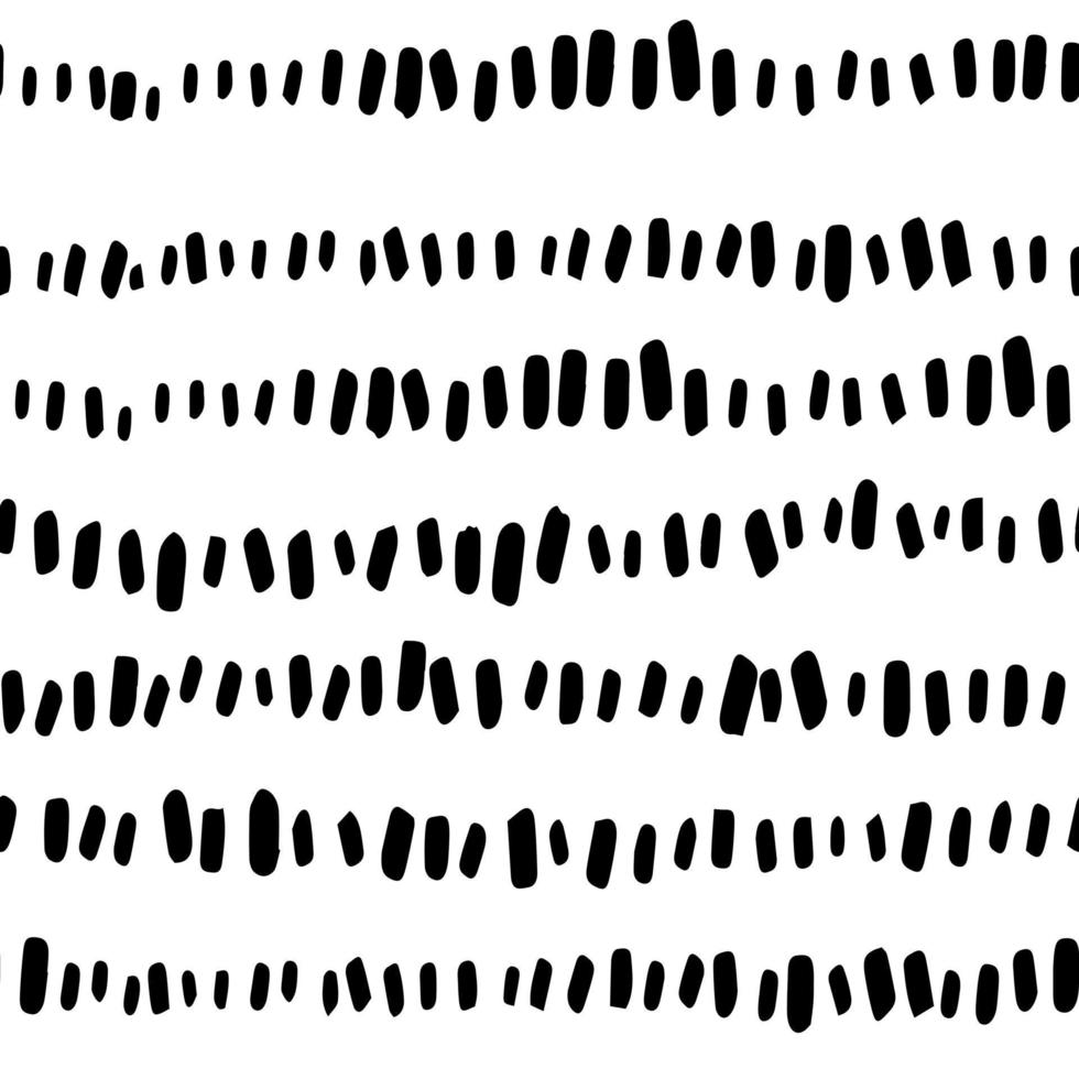 svarta och vita sömlösa mönster av abstrakta grafiska element av prickar, ränder, fläckar och linjer vektor
