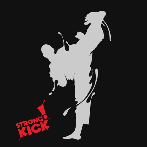 Taekwondo Kick Splash vektor